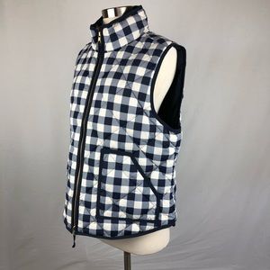 J. Crew Factory Gingham Vest, XL